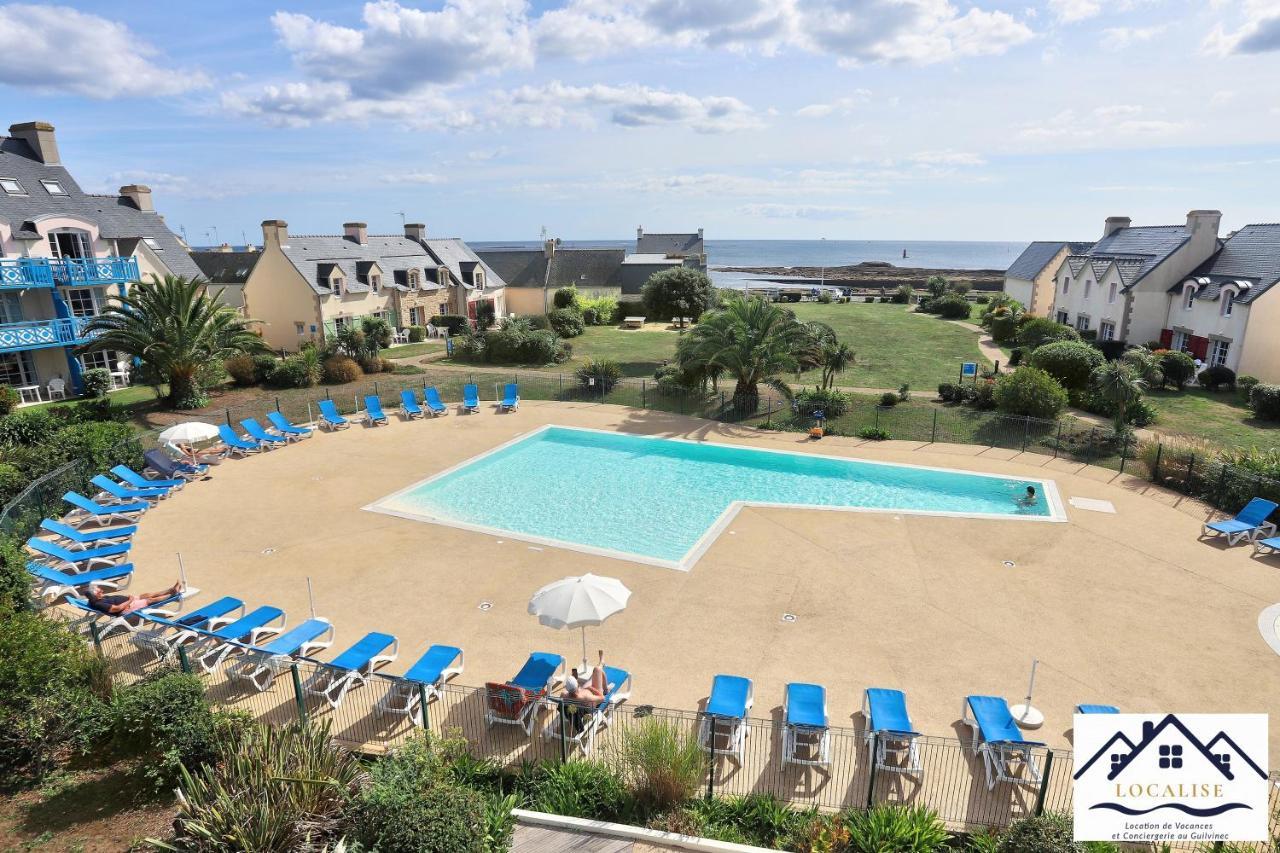 Au Guilvinec Seaview: Beachfront Retreat with Pool and Garden Exterior photo